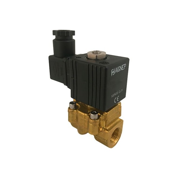 Alpha Technologies Aignep USA Fluidity 03F Hung Diaphragm Solenoid Valve, 2/2 NC, EPDM Seal, 3/8" NPTF, 12 mm, 24V DC 03F04112E0N20301 - main